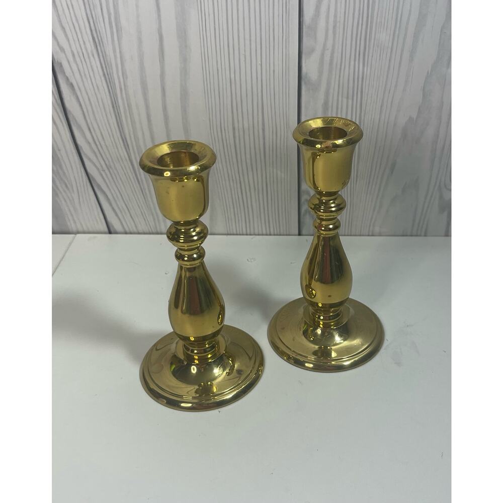 Lillian Vernon Brass Candlestick Candle Holder Size 7 inches